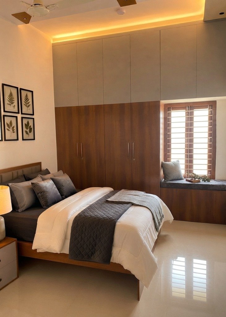 Dual-Tone Walnut & Bay Window Suite