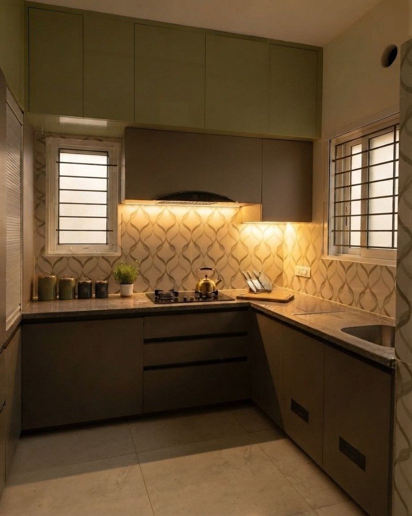 The Olive & Geometric Tile Kitchen