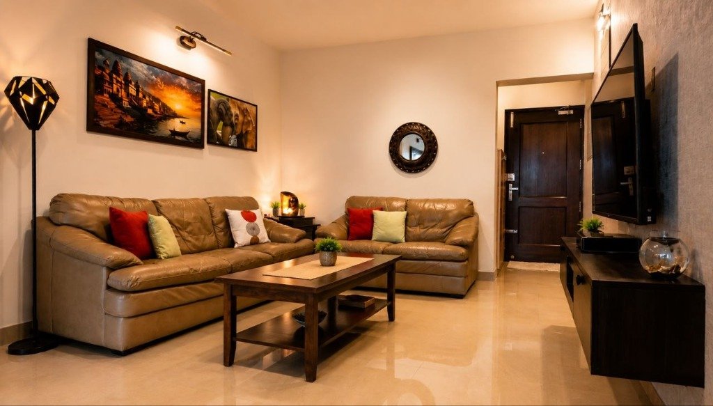 The Cognac Leather Living Lounge