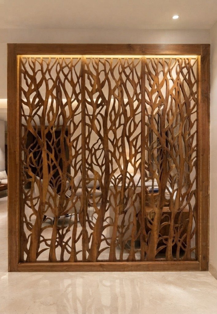 Organic Tree-Branch CNC Screen