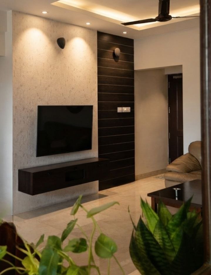 Textured Stucco & Dark Fluted Panel